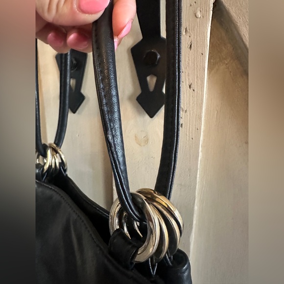 Jennifer Moore Black Genuine Leather Shoulder Bag - Picture 4 of 9